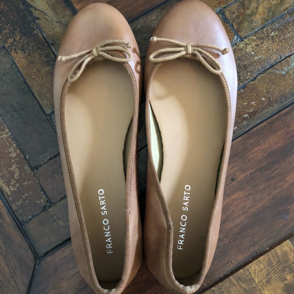 Tan Franco Sarto flats size 10